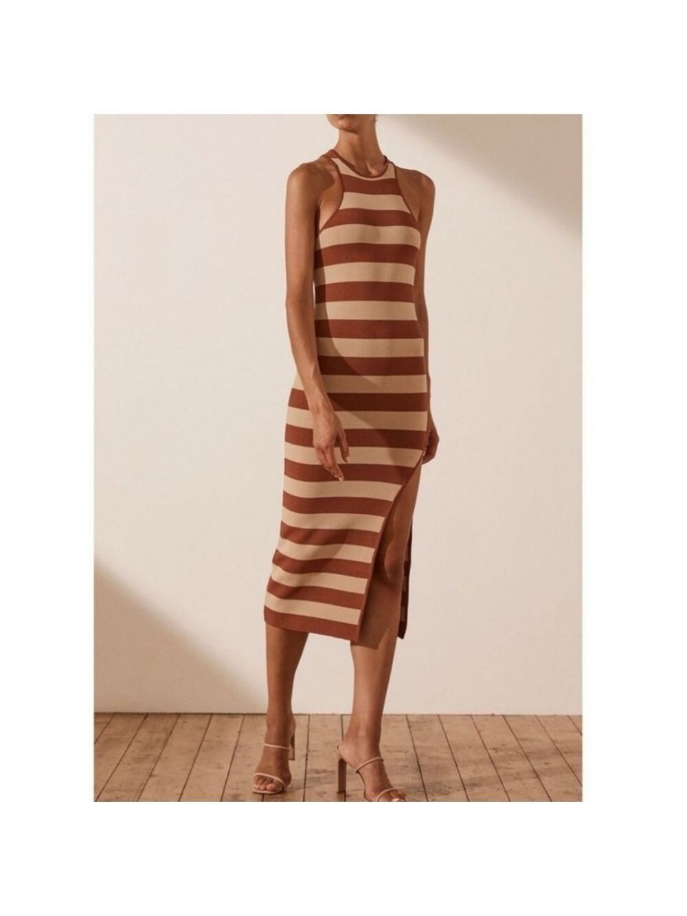 Free People x Shona Joy Paris Racerback Knitted Midi Dress, Size L